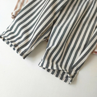 Bolalar kiyimlari Vintage Zigʻir paxta chiziqli shimlar Casual Chaqaloqlar Oʻgʻil bolalar Qizlar uchun Bahorgi Yozgi Boʻsh Shimlar va Qizlar uchun Shortslar