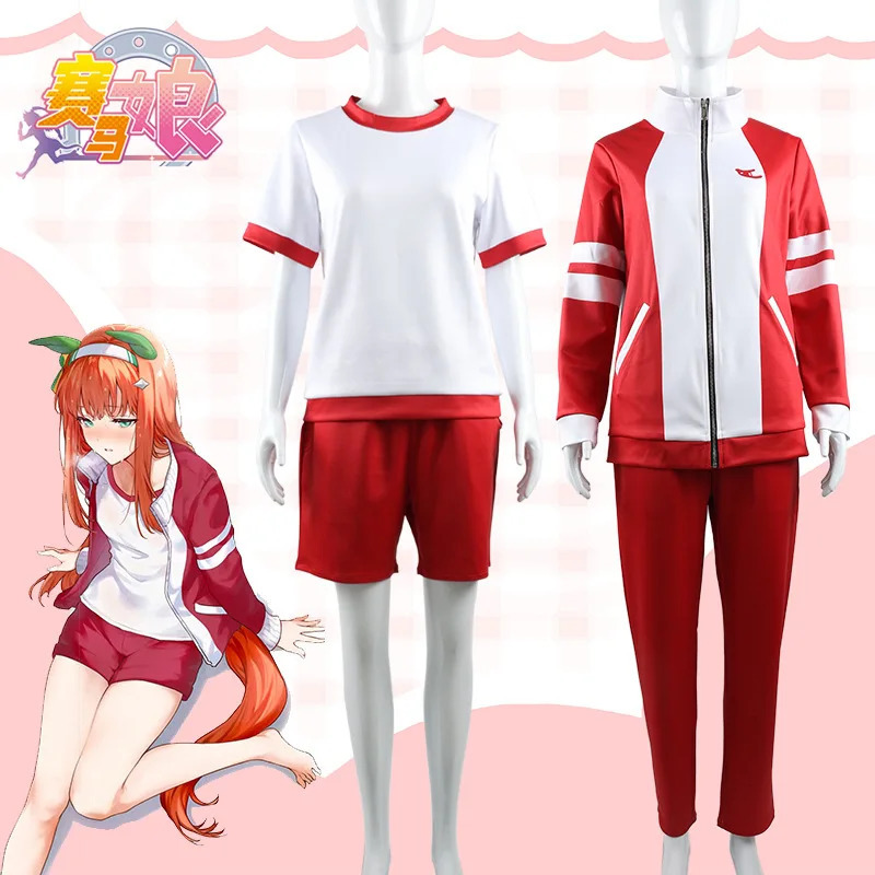 Anime Xushbichim Derbi Umamusume Trening Cosplay Kostyum kolleji maktab formasi Ayollar sport paltosi futbolka shimlari Hallowen kostyumlari