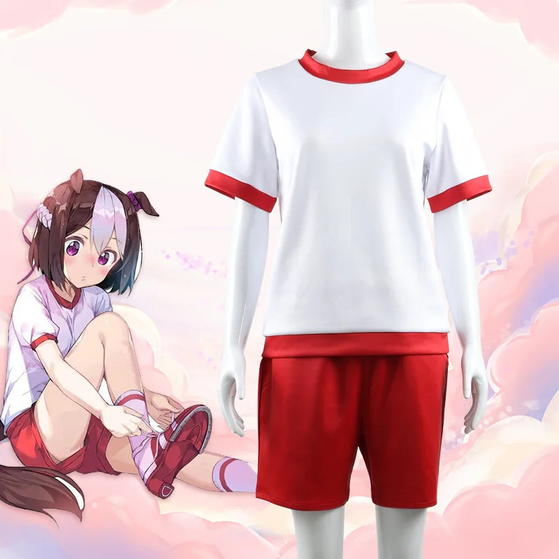 Anime Xushbichim Derbi Umamusume Trening Cosplay Kostyum kolleji maktab formasi Ayollar sport paltosi futbolka shimlari Hallowen kostyumlari