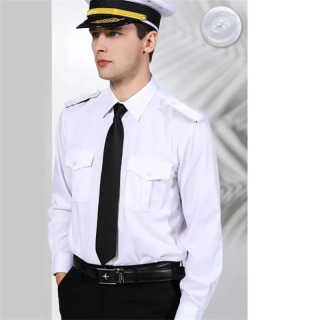Kapitan kostyumi: Erkaklar uchun oq koʻylak Tungi klub formasi ofitserlar uchun aviatsiya uchuvchi kostyumi Cosplay shousi