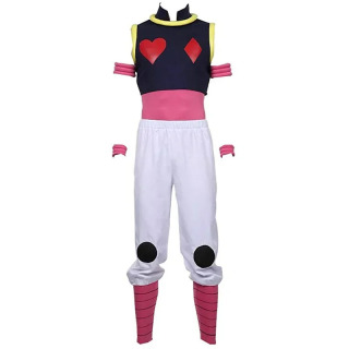 Anime Cosplay uniforma yeleklari qora tepa oq shimlar qoʻl va oyoq taqinchoqlari Toʻliq toʻplam Uniseks Xellouin karnavali Cosplay kostyumlari Слоновая кость XXL