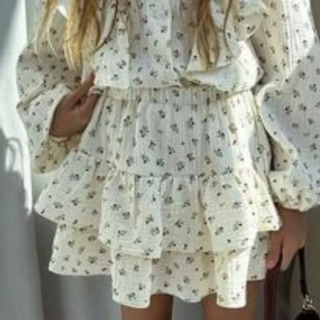 Moda chaqaloq qizlar kiyimlari toʻplami gulli koʻylak + qatlamli yubka 2 dona bolalar chaqaloq bluzkasi bahorgi kuz kostyumi Bolalar kiyimlari