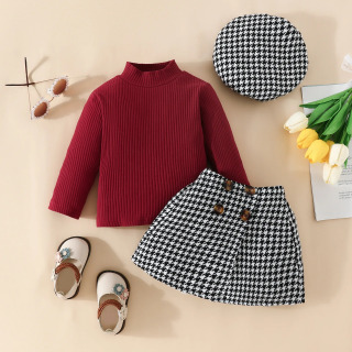 Kichkintoylar uchun kiyim toʻplamlari 1 2 3 yosh 3 dona qizlar uchun kiyim toʻplamlari Bahorgi kuz pullover yubkalar Kichkintoylar kiyimlari toʻplami Коричневый 12 млн