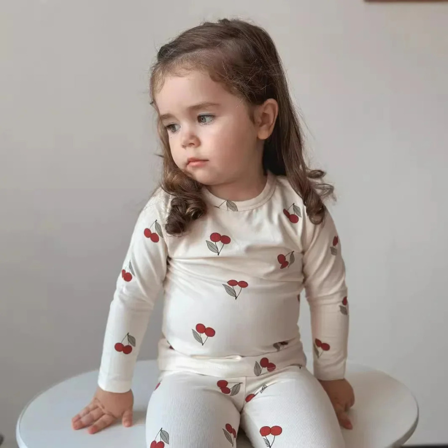 Oʻgʻil bolalar uchun qizlar kiyimlari toʻplami 1-6 yoshli paxta goʻdaklari uchun uy kiyimlari Kundalik shim kostyumlari Bolalar uchun 2 qismli pijama toʻplami
