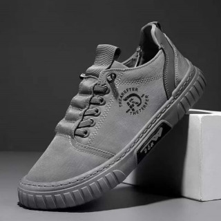 Erkaklar poyafzallari Bahorgi moda nafas oladigan mato poyafzallari Qulay kundalik loaferlar Katta oʻlchamli tekis yurish poyabzali Zapatillas De Deporte