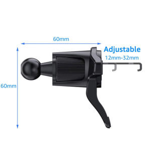 Avtomobil telefon ushlagichi aksessuarlari Universal taglik avtomobil havo shamollatgichi uchun 17 mm sharli boshli mobil telefon stendlari metall ilgak