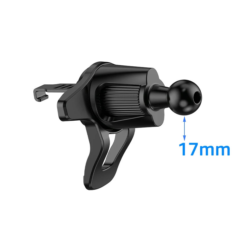 Avtomobil telefon ushlagichi aksessuarlari Universal taglik avtomobil havo shamollatgichi uchun 17 mm sharli boshli mobil telefon stendlari metall ilgak