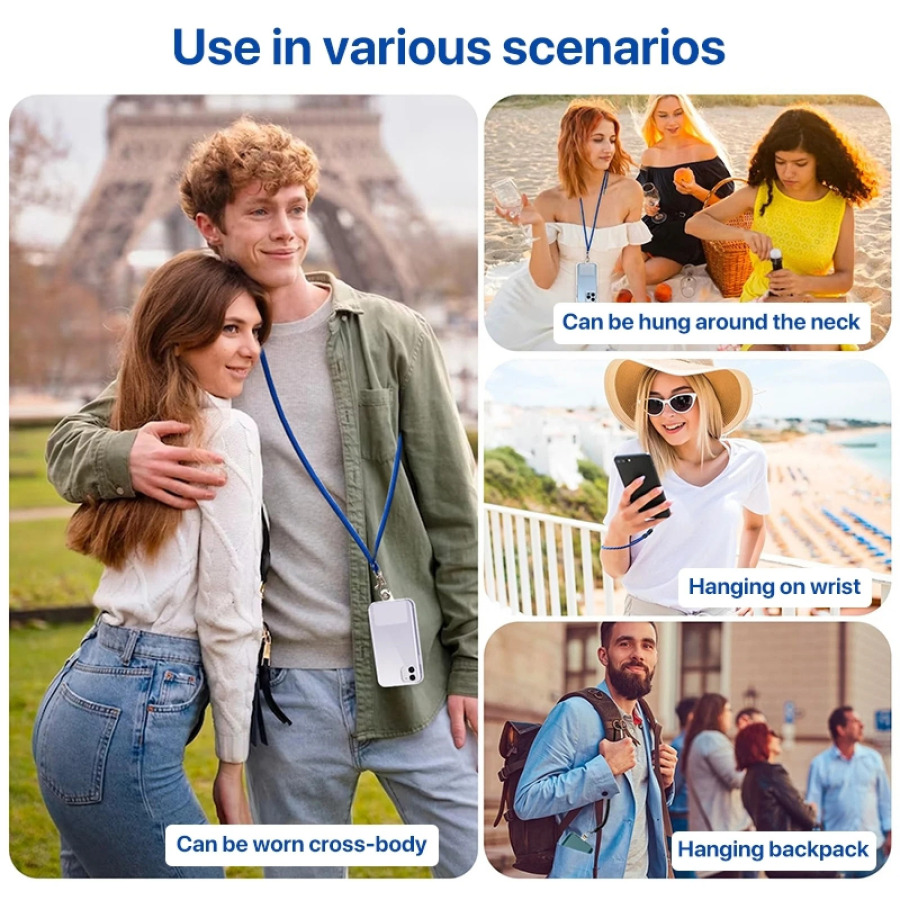 YANGI Universal sozlanishi mumkin boʻlgan telefon tasmali mobil telefon osilgan boʻyinbogʻli boʻyinbogʻlar yoʻqolgan boʻyinbogʻlar mobil telefon aksessuarlari