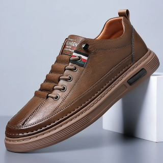 Erkaklar qoʻlda ishlangan krossovkalar Casual Flats Qulay ziyofat poyafzallari
