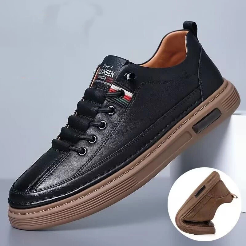 Erkaklar qoʻlda ishlangan krossovkalar Casual Flats Qulay ziyofat poyafzallari