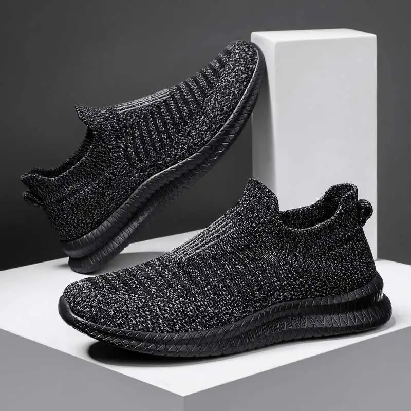 Erkaklar poyafzallari Qulay engil krossovkalar Erkaklar nafas oladigan toʻrli yurish poyafzallari Casual loafers Plus Size 49 Zapatillas de deporte