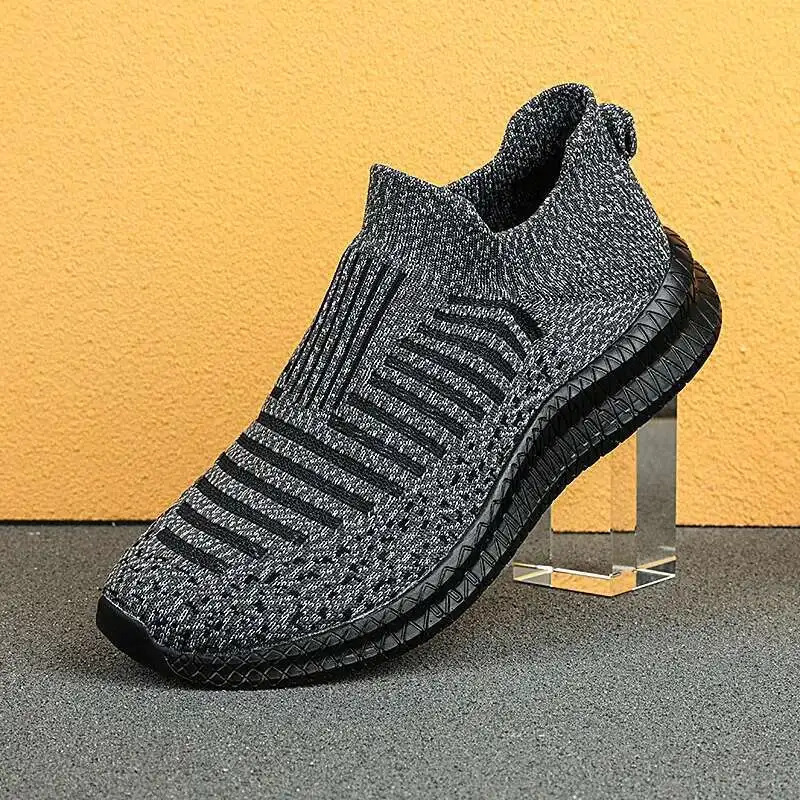 Erkaklar poyafzallari Qulay engil krossovkalar Erkaklar nafas oladigan toʻrli yurish poyafzallari Casual loafers Plus Size 49 Zapatillas de deporte