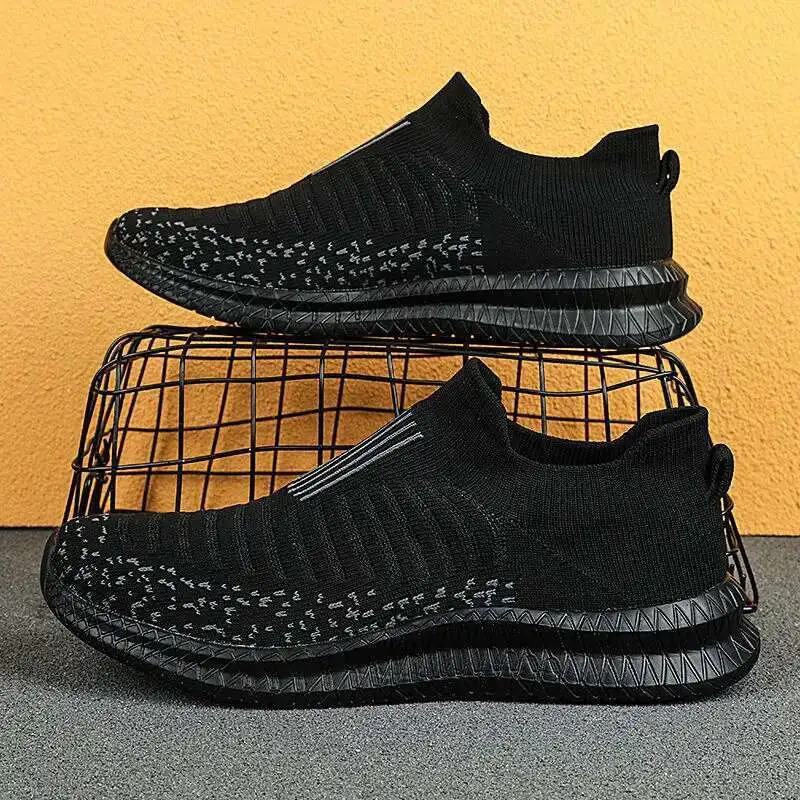 Erkaklar poyafzallari Qulay engil krossovkalar Erkaklar nafas oladigan toʻrli yurish poyafzallari Casual loafers Plus Size 49 Zapatillas de deporte