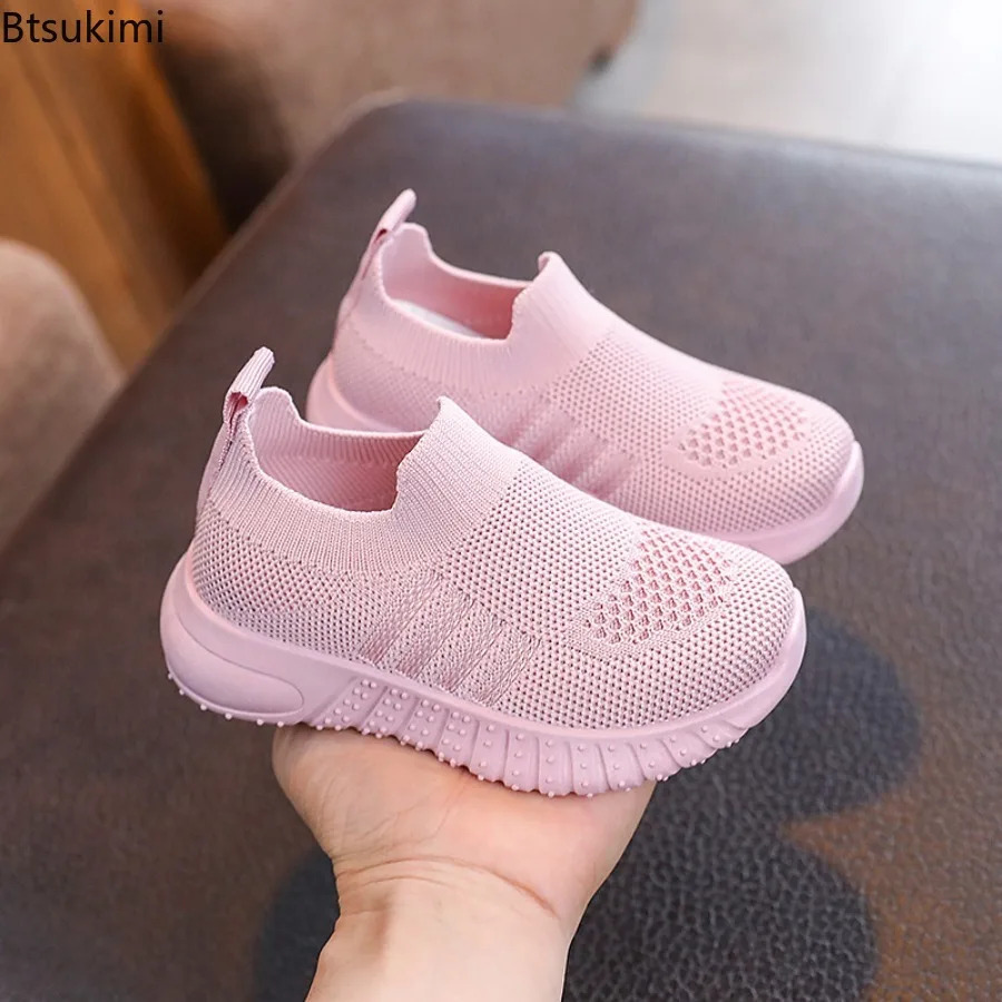 Bolalar poyafzallari Bahorgi yozgi bolalar krossovkalari Yumshoq nafas oluvchi toʻrli oʻgʻil bolalar poyafzallari Kundalik slip On-slip yurish poyabzali Qizlar uchun poyabzal
