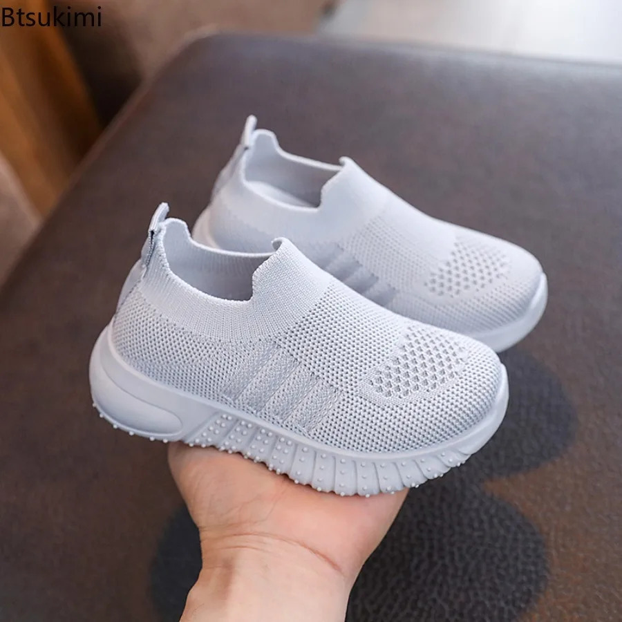 Bolalar poyafzallari Bahorgi yozgi bolalar krossovkalari Yumshoq nafas oluvchi toʻrli oʻgʻil bolalar poyafzallari Kundalik slip On-slip yurish poyabzali Qizlar uchun poyabzal