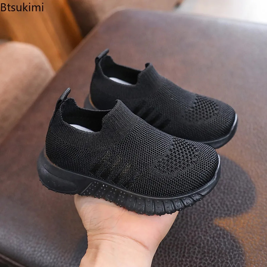 Bolalar poyafzallari Bahorgi yozgi bolalar krossovkalari Yumshoq nafas oluvchi toʻrli oʻgʻil bolalar poyafzallari Kundalik slip On-slip yurish poyabzali Qizlar uchun poyabzal