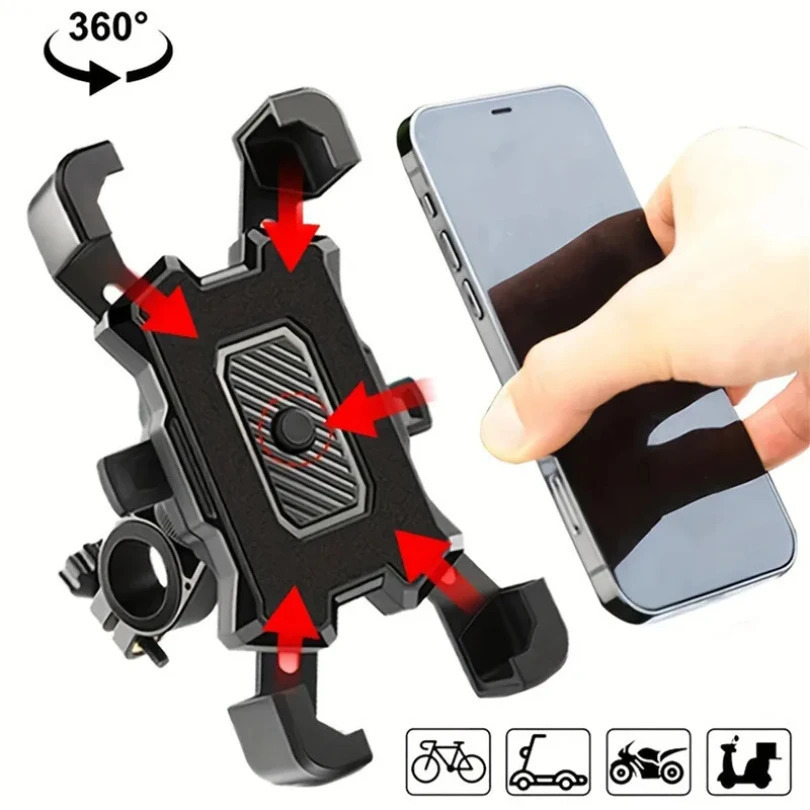 Velosiped telefon ushlagichi Velosiped aksessuarlari sozlanishi mototsikl stendi 360° aylanadigan GPS klipi Velosiped MTB aksessuarlari Velosipedlar Sport
