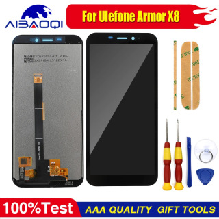 Ulefone Armor X8 telefonini almashtirish uchun yangi original displeyni demontaj qilish vositasi va 3M elim ФИОЛЕТОВЫЙ