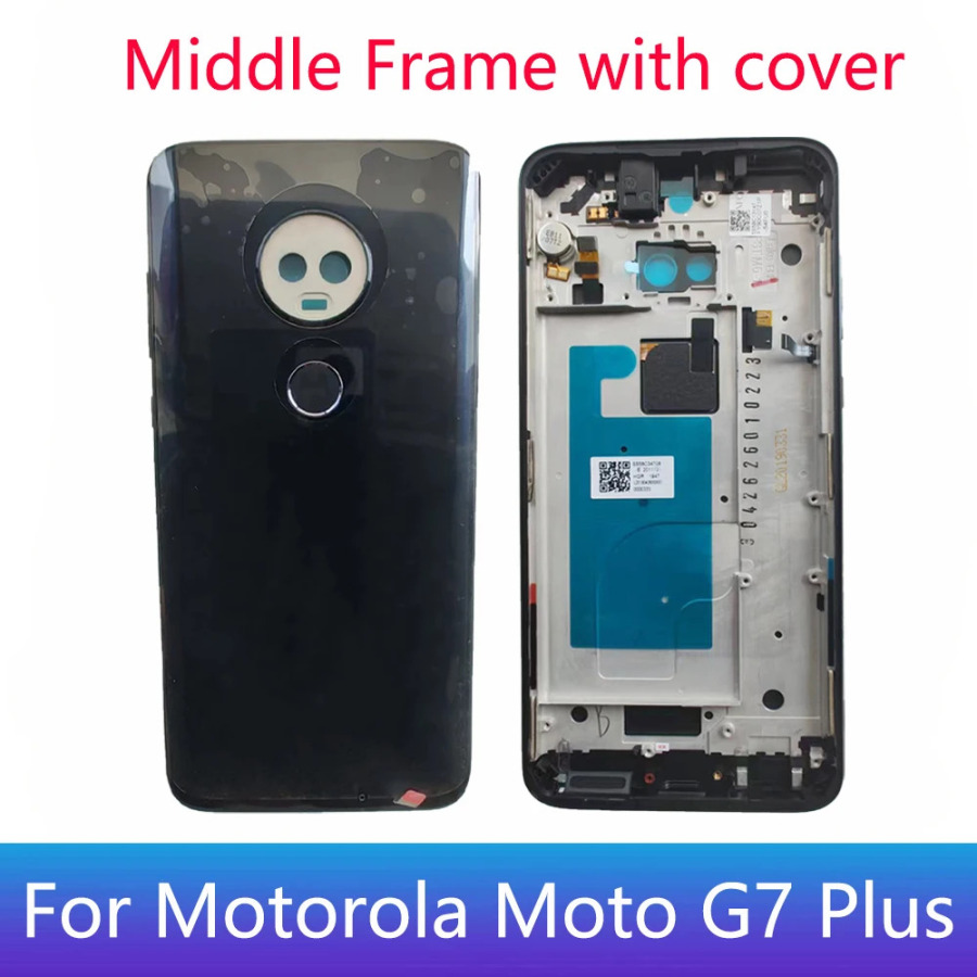 Средняя рамка ЖК-панель Корпус Корпуса для телефона Motorola Moto G7 Plus металлическая средняя рамка запасные части с крышкой