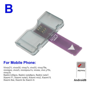 1 шт. адаптер SIM-карты устройство чтения SIM-карт Mini SIM Nano для телефона Android (Plug And Play) аксессуары для мобильных телефонов серебристый