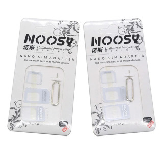 10 комплектов 4 в 1 адаптер Noosy Nano Sim-карты + адаптер Micro Sim-карты + стандартный адаптер SIM-карты для IPhone