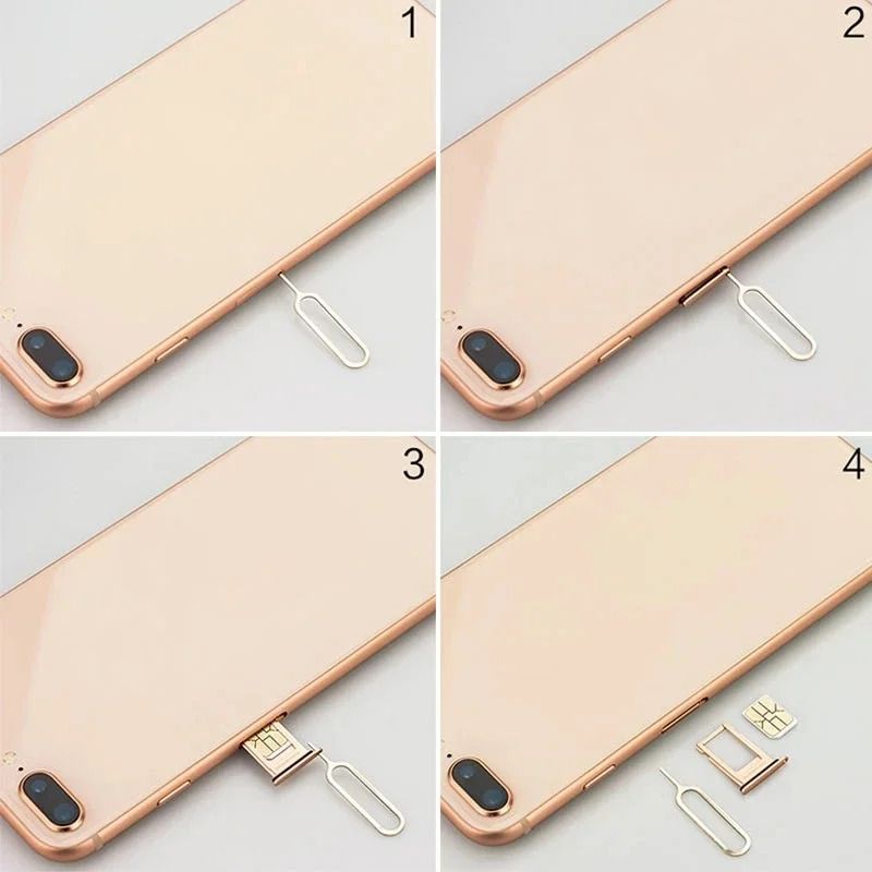 SIM-karta kalit tepsisi IPhone Samsung Xiaomi Huawei uchun portativ olib tashlash vositasi aksessuarlari