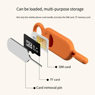 Брелок-держатель SIM-карты с выдвижным инструментом, анти-потерянный чехол для хранения карт памяти Micro SD SIM для всех телефонов, универсальные инструменты