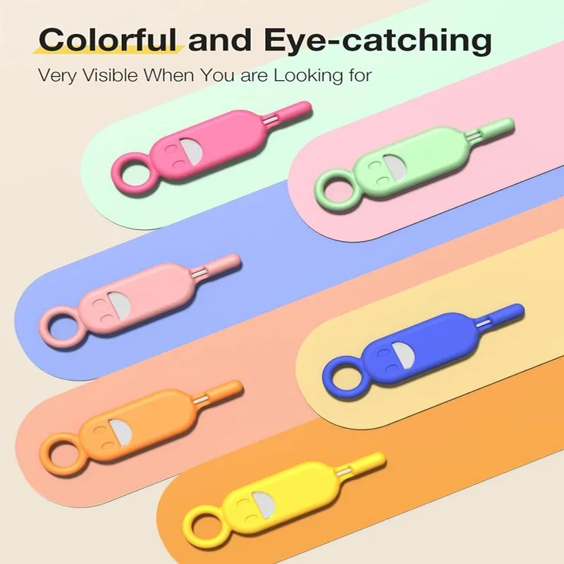 Брелок-держатель SIM-карты с выдвижным инструментом, анти-потерянный чехол для хранения карт памяти Micro SD SIM для всех телефонов, универсальные инструменты