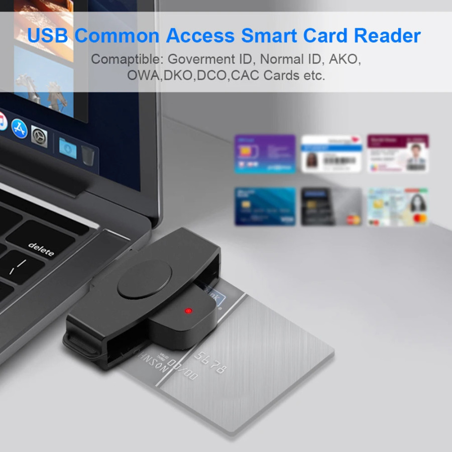 Устройство для чтения смарт-карт Type-C, портативное устройство для чтения SIM-карт и IC-карт, аксессуары для банковских и налоговых деклараций, поддержка Windows и OS.
