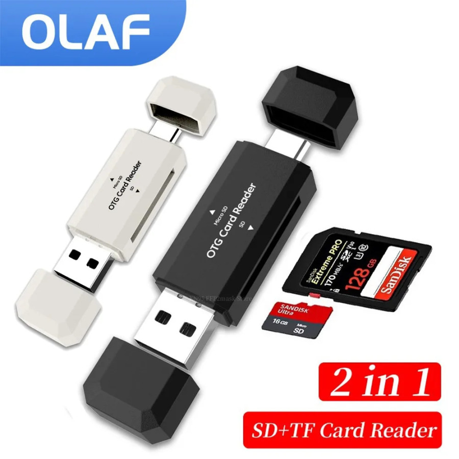 Устройство чтения карт памяти типа C SD TF 2 в 1 Устройство чтения карт USB 2.0 для ПК Аксессуары для ноутбуков Высокоскоростное устройство чтения смарт-карт памяти Адаптер SD-карты