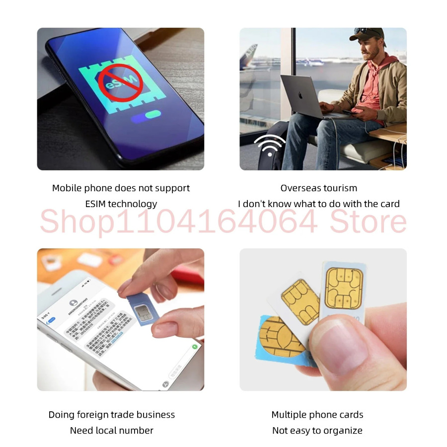 Карта 9eSIM V2 ESIM — физическая карта SIM. Усовершенствованная версия. Поддержка записи мобильных телефонов и компьютеров. Тот же функцию, что и 5 человек.