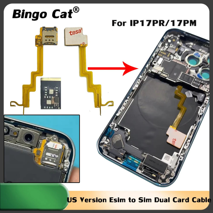 Американская версия Esim to Sim Гибкий кабель с двумя картами для iPhone 17Pro 17 pro max Встроенное решение для интеграции MEP Поддержка Super Snow IC