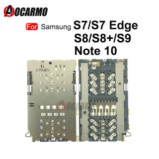 Samsung Galaxy S7 S7edge S8 S8+ S9 Note 10 uchun SIM-kartani oʻqish moslamasi ushlagichini almashtirish qismlari